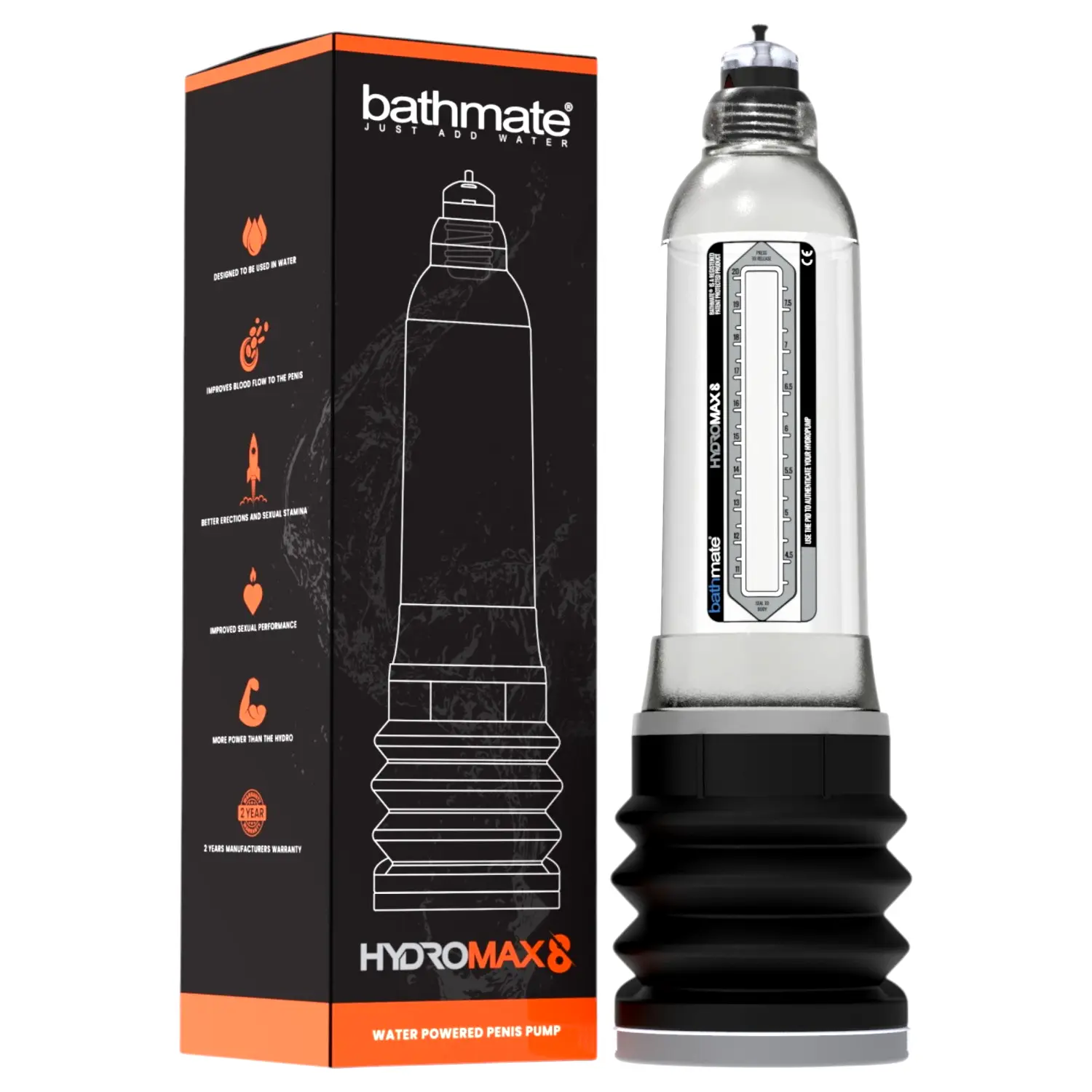 Bathmate Hydromax8 hydropumpa (priehľadná) Bathmate Hydromax8 hydropumpa (priehľadná)
