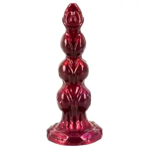 Realistický fantasy dildo Werewolf Willie s prísavkou (metalická bordová