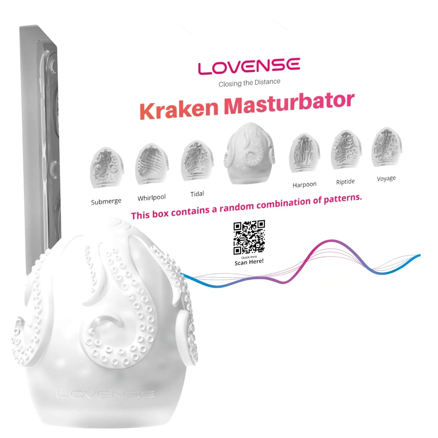 Kraken - masturbačné vajíčka - 6 ks (biele) Kraken - masturbačné vajíčka - 6 ks (biele)