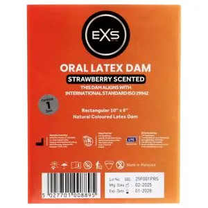 Jahodový lízací obrúsok - latexová ochranná fólia (1 ks)