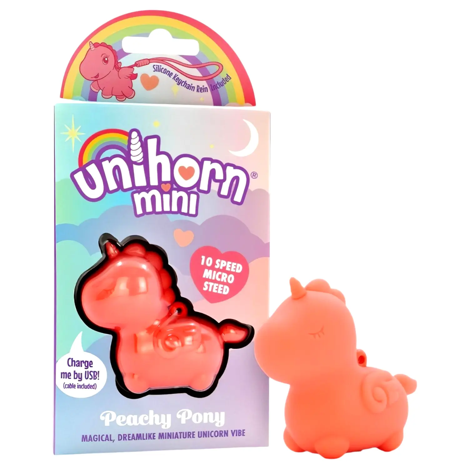 Unihorn Mini vibrátor na dráždenie klitorisu (broskyňový) Unihorn Mini vibrátor na dráždenie klitorisu (broskyňový)