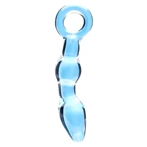 Clarity Utopian Mystique análny rebrovaný sklenený dildo (priehľadný)