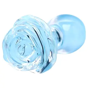 Clarity Utopian Bloom sklenená análna zátka (priehľadná)
