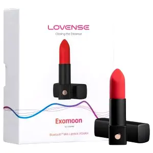 Lovense Exomoon mini vibrátor v tvare rúžu (čierny)