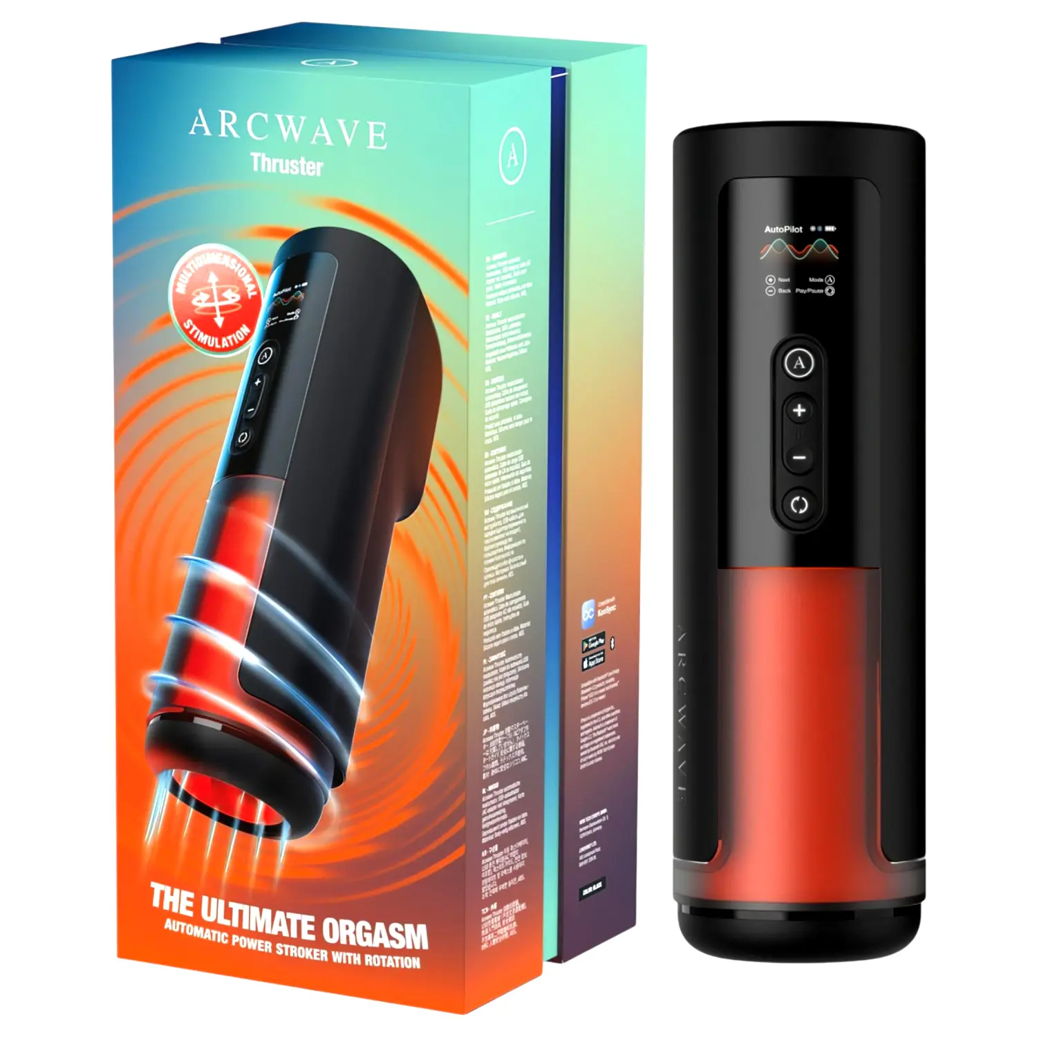 Arcwave Thruster tlačiaci a rotačný automatický masturbátor (čierny) Arcwave Thruster tlačiaci a rotačný automatický masturbátor (čierny)
