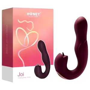 Box Joi - vibrátor na G-bod s rotáciou a lízaním - fialový
