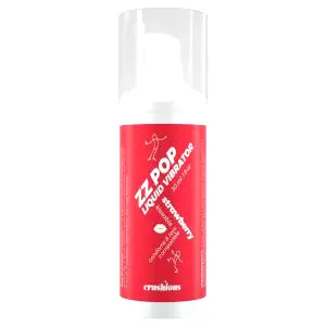 Crushious ZZ Pop bozkávateľný tekutý vibrátor jahoda (30 ml)