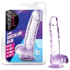 Blush Naturally Yours kryštálové dildo (fialové)