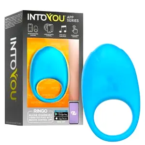 INTOYOU Ringo inteligentný vibračný erekčný krúžok s aplikáciou (modrý)