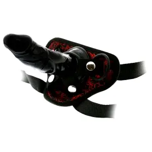 Dreamtoys Blaze nasadzovacie dildo s postrojom (čierne)