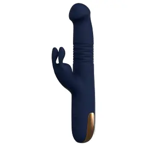 Dreamtoys Goddess Collection - párový vibrátor s prirážacou funkciou (tmavomodrý)
