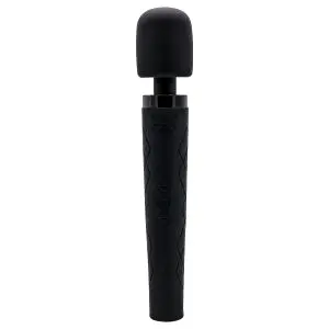 Deluxe Black Velvet - wand vibrátor L (čierny)