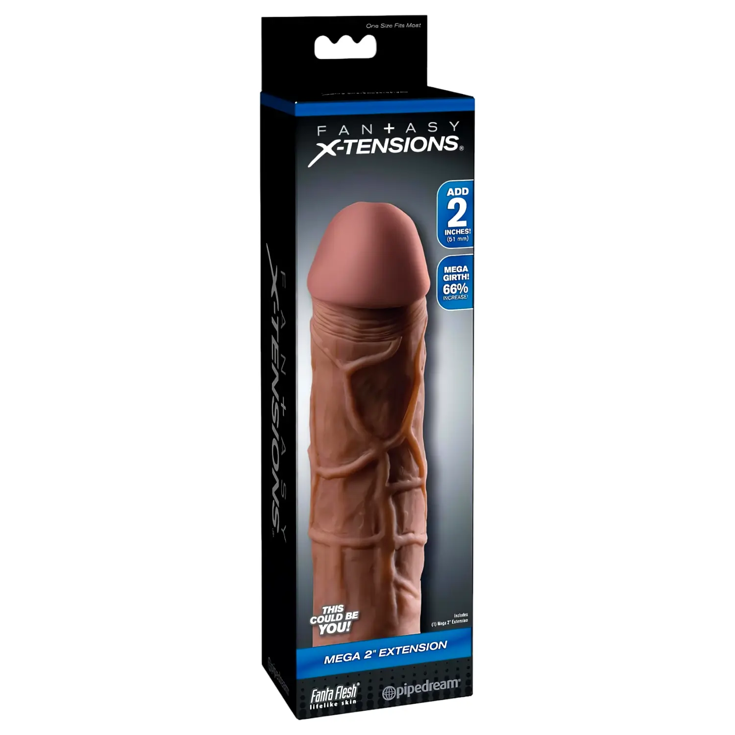 X-TENSION Mega 2 - realistický návlek na penis (20 X-TENSION Mega 2 - realistický návlek na penis (20