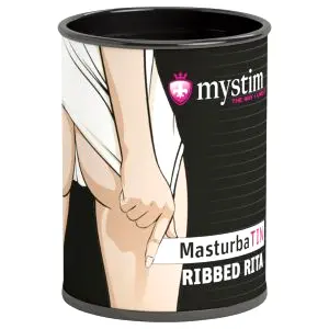 Masturbátor pre mužov - rebrovaný Ribbed Rita - biely