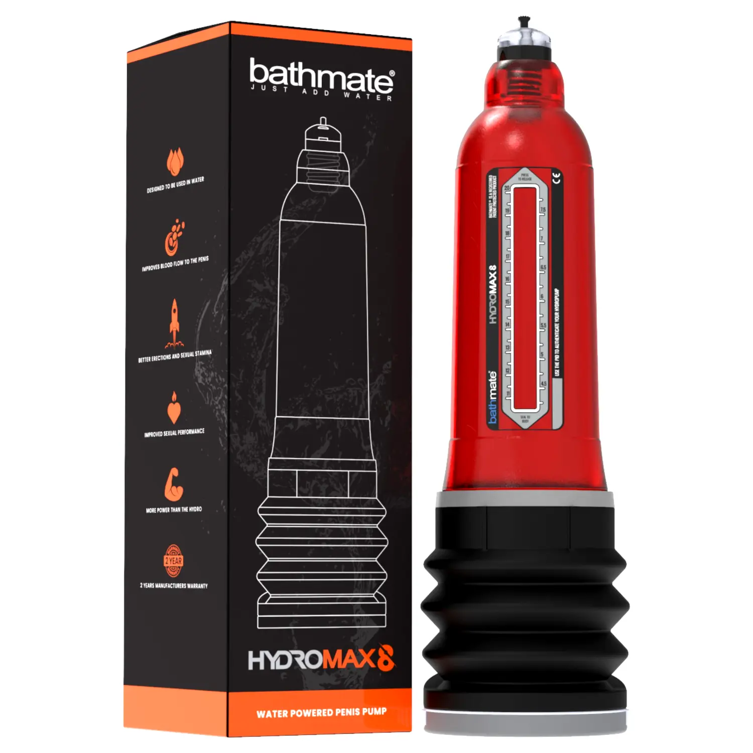 Bathmate Hydromax8 hydropumpa (červená) Bathmate Hydromax8 hydropumpa (červená)