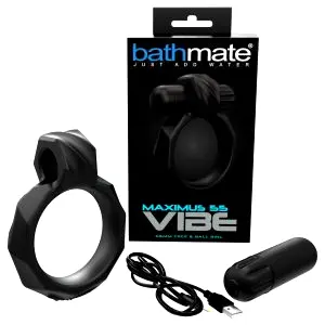 Bathmate Maximus Vibe 55 vibračný krúžok na penis s akumulátorom (čierny)