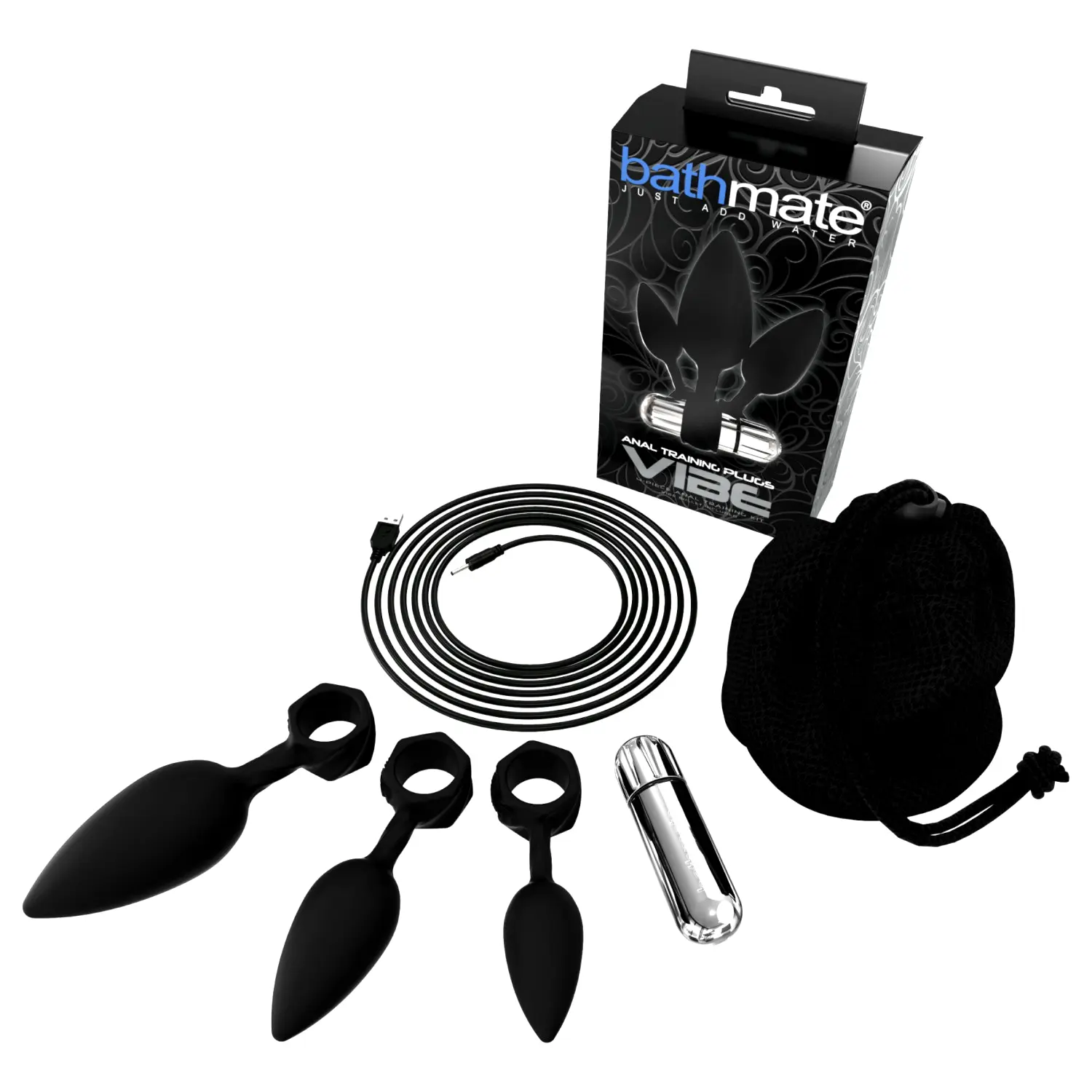 Bathmate Anal Training Plugs Vibe vibračná sada análnych plugov (čierna) Bathmate Anal Training Plugs Vibe vibračná sada análnych plugov (čierna)