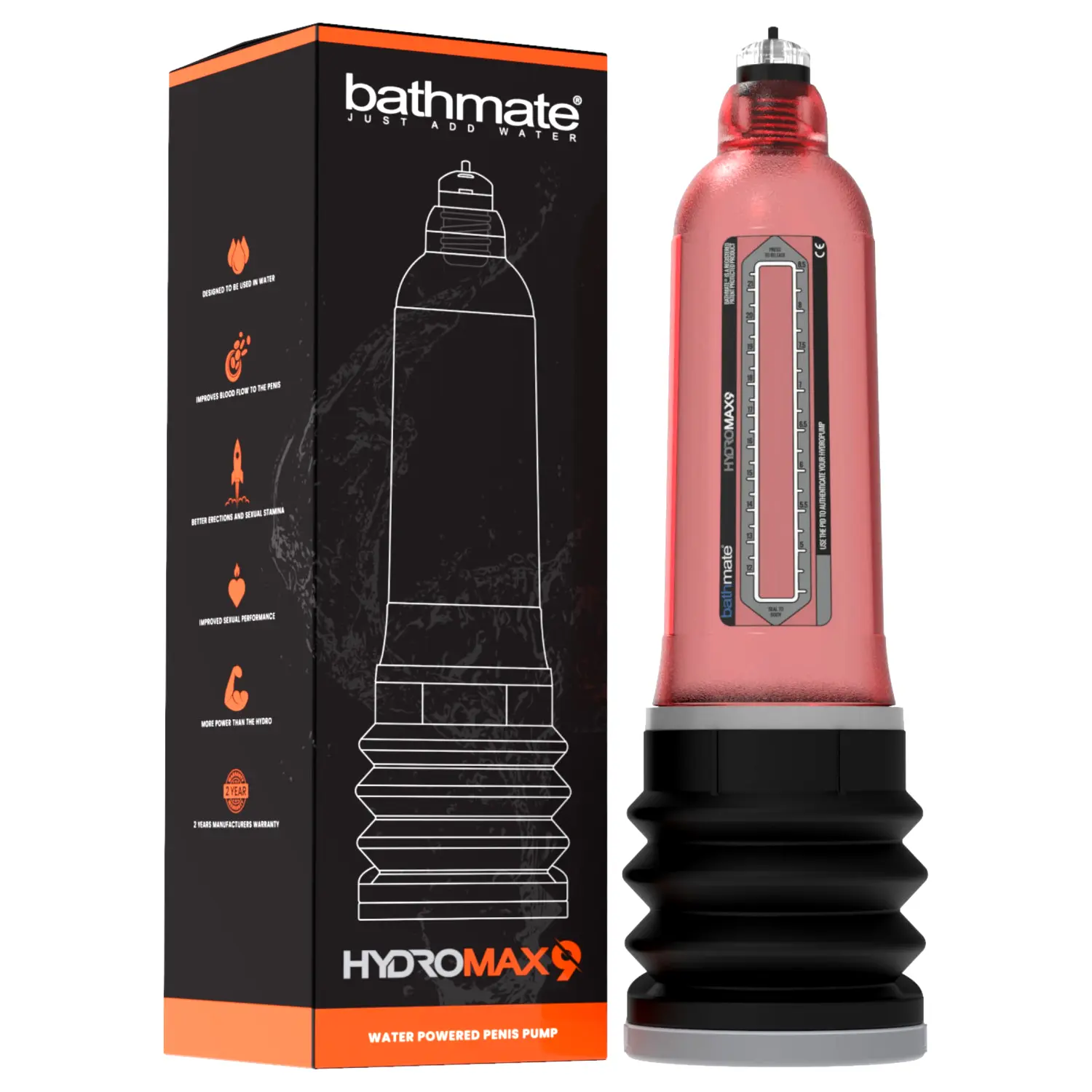Bathmate Hydromax9 hydropumpa (červená) Bathmate Hydromax9 hydropumpa (červená)