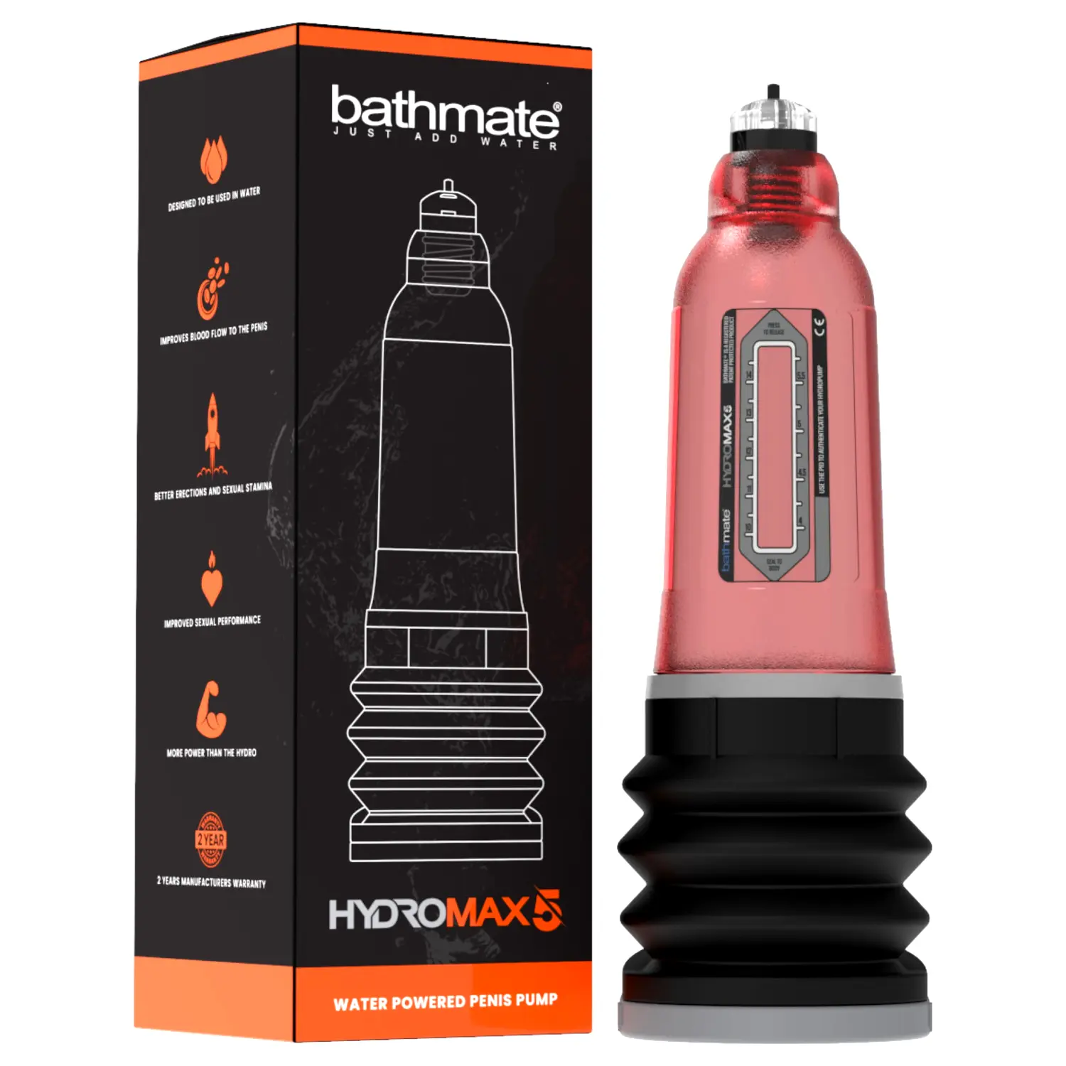 Bathmate Hydromax5 hydropumpa (červená) Bathmate Hydromax5 hydropumpa (červená)