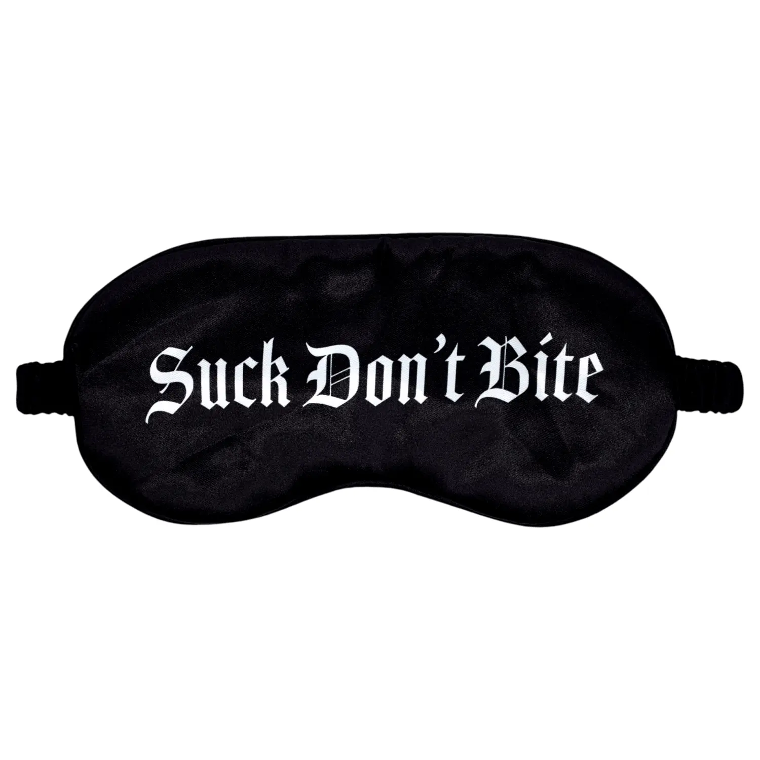 Au! saténová očná maska s nápisom „Suck Don't Bite” (čierna) Au! saténová očná maska s nápisom „Suck Don't Bite” (čierna)