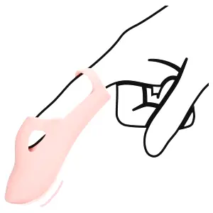 Prstový vibrátor - s drážkami - ružový