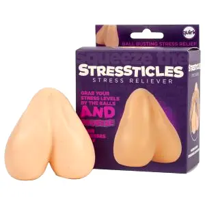 Stressticles - antistresová loptička - semenníky - natur