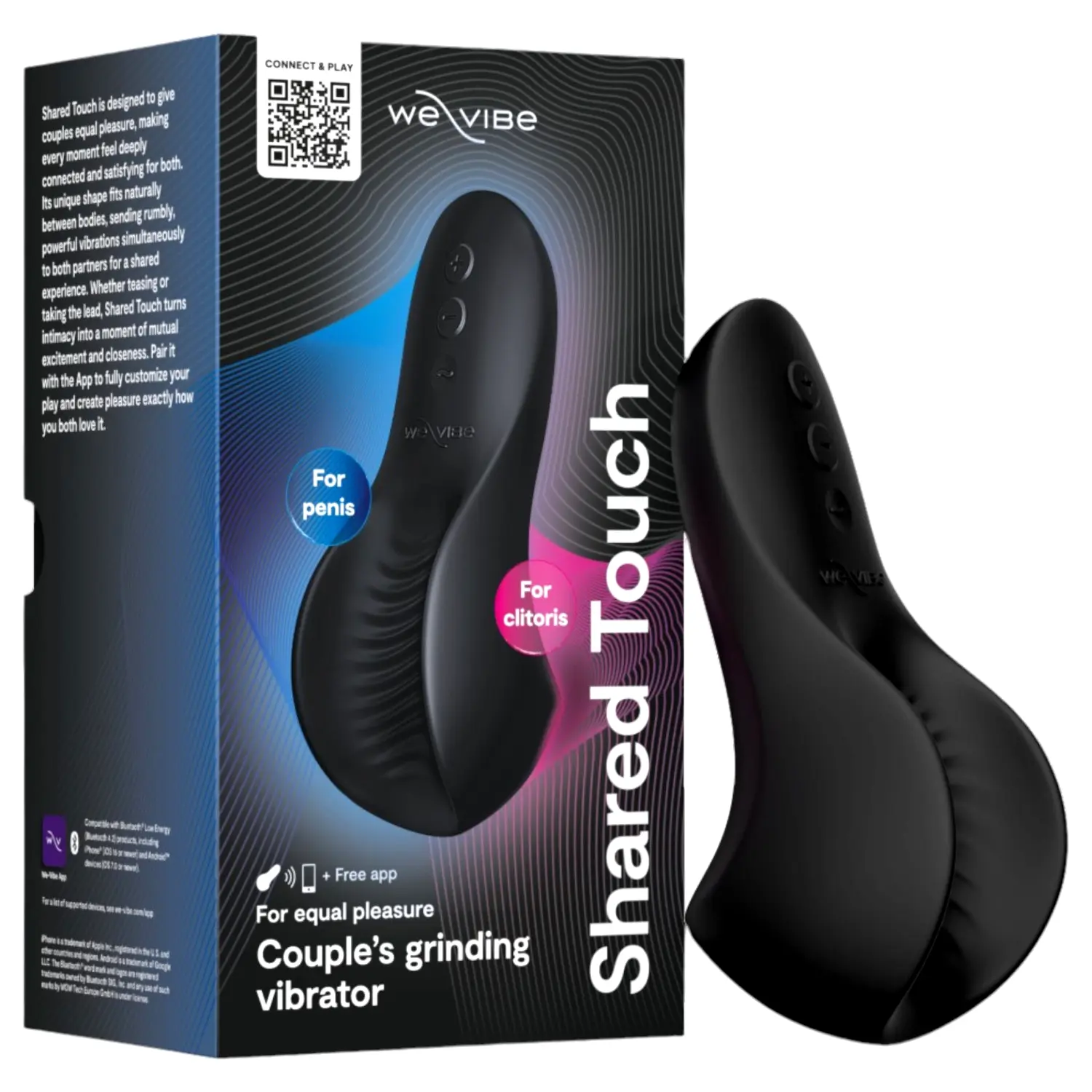 We-Vibe Shared Touch inteligentný párový vibrátor (čierny) We-Vibe Shared Touch inteligentný párový vibrátor (čierny)