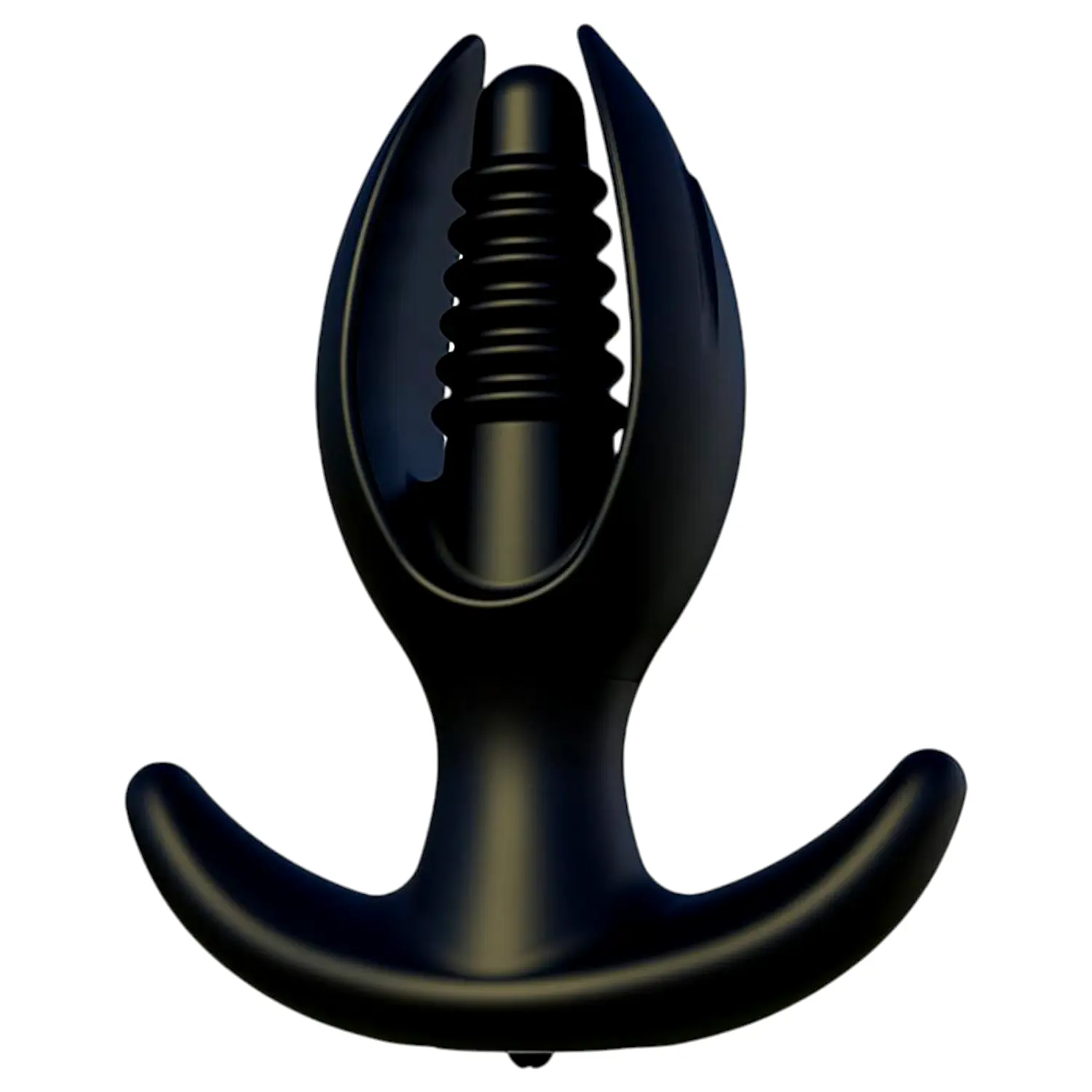 Magnetický nafukovací análplug s vrúbkami (čierny) Magnetický nafukovací análplug s vrúbkami (čierny)