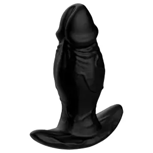 Magnetický nafukovací silikónový dildo (čierny)