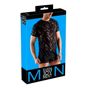 Svenjoyment pánska košeľa s efektom vyhorenia (čierna) XL