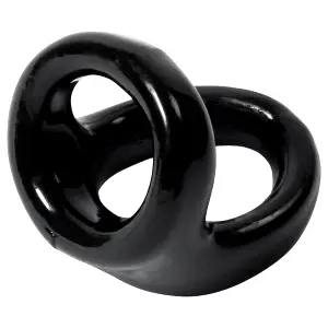 Dvojitý krúžok na penis a semenníky (čierny)