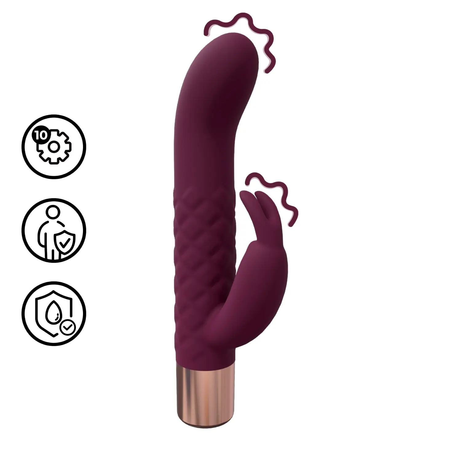 Mini vibrátor s uškami zajaca (červený) Mini vibrátor s uškami zajaca (červený)