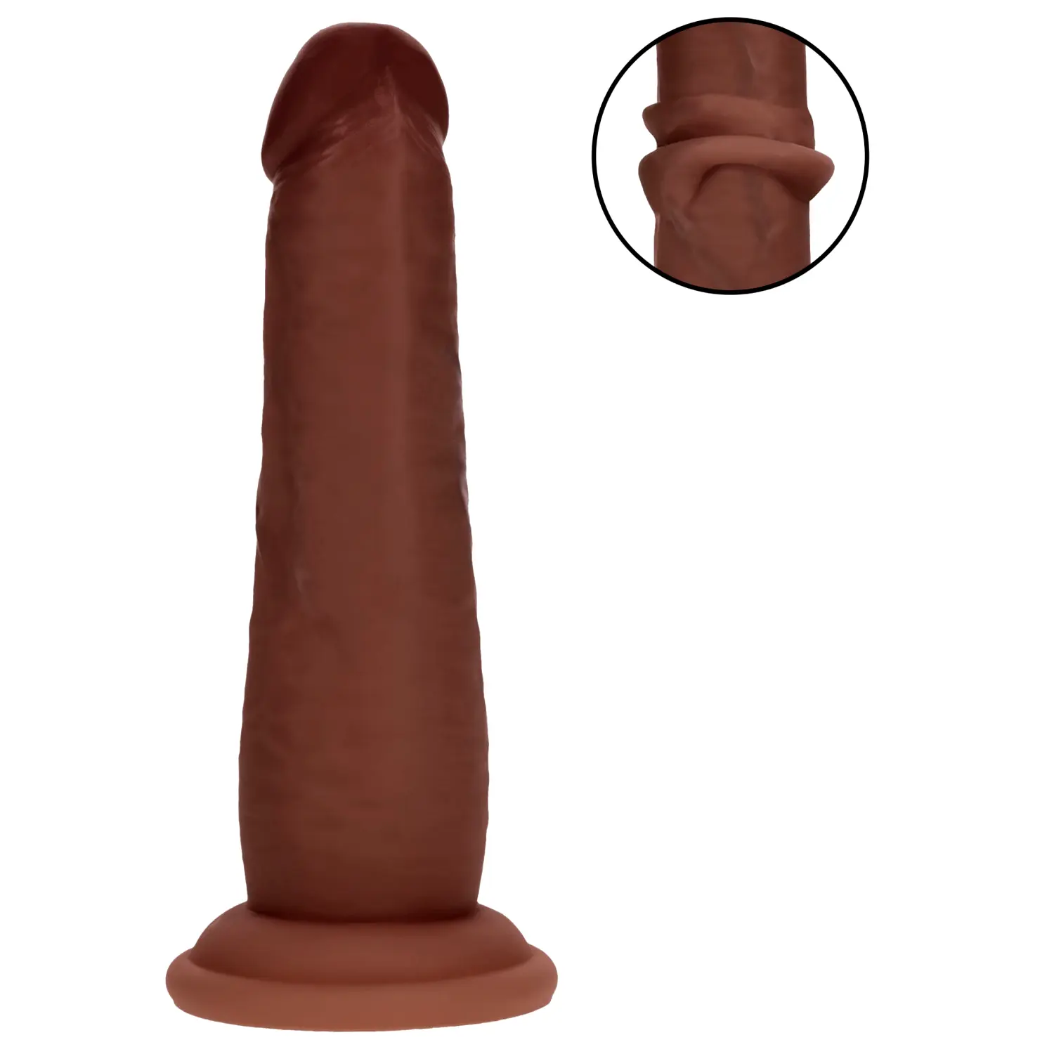 Realistický dvojvrstvový dildo (hnedý) - 15 Realistický dvojvrstvový dildo (hnedý) - 15
