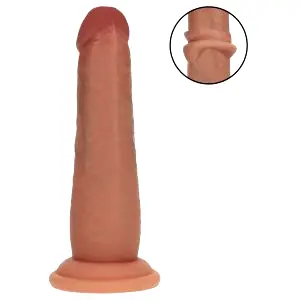 Realistický dvojitý hustotný dildo (opálený) - 15