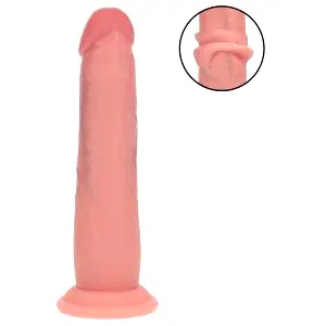 Realistický dildo s dvojitou hustotou (telovej farby) - 18