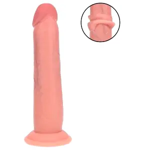 Realistický dildo s dvojitou hustotou (telovej farby) - 20