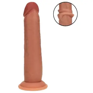 Realistický dvojitý hustotný dildo (opálený) - 20