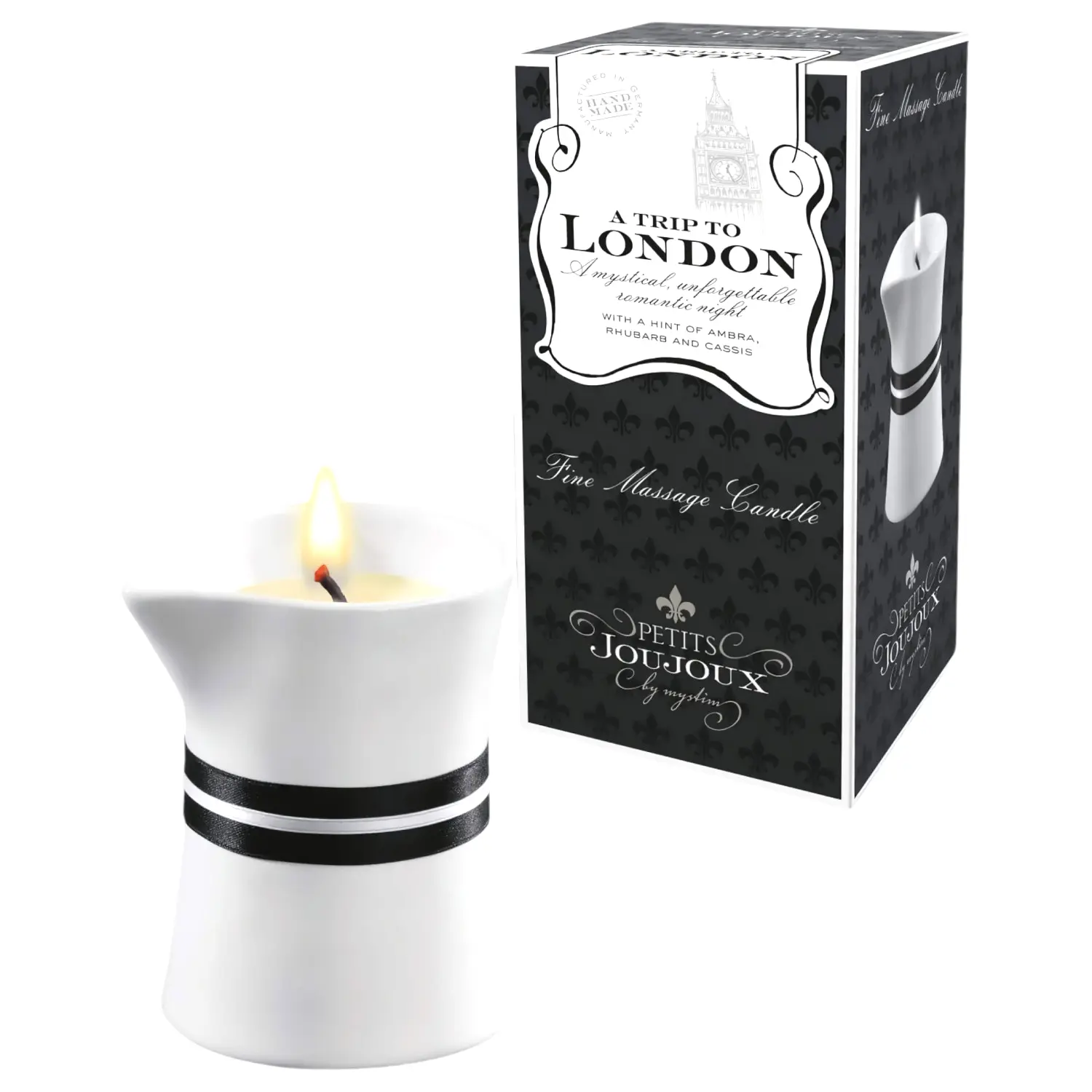 London - masážna sviečka - rebarbora jantár - 120 ml London - masážna sviečka - rebarbora jantár - 120 ml