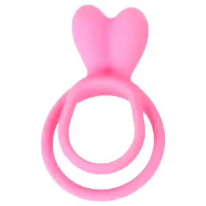 Cocktura - krúžok na penis a semenníky s motívom zajačika (ružový)