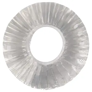 Cocktura - rebrovaný TPE krúžok na penis (priehľadný) - 19 mm
