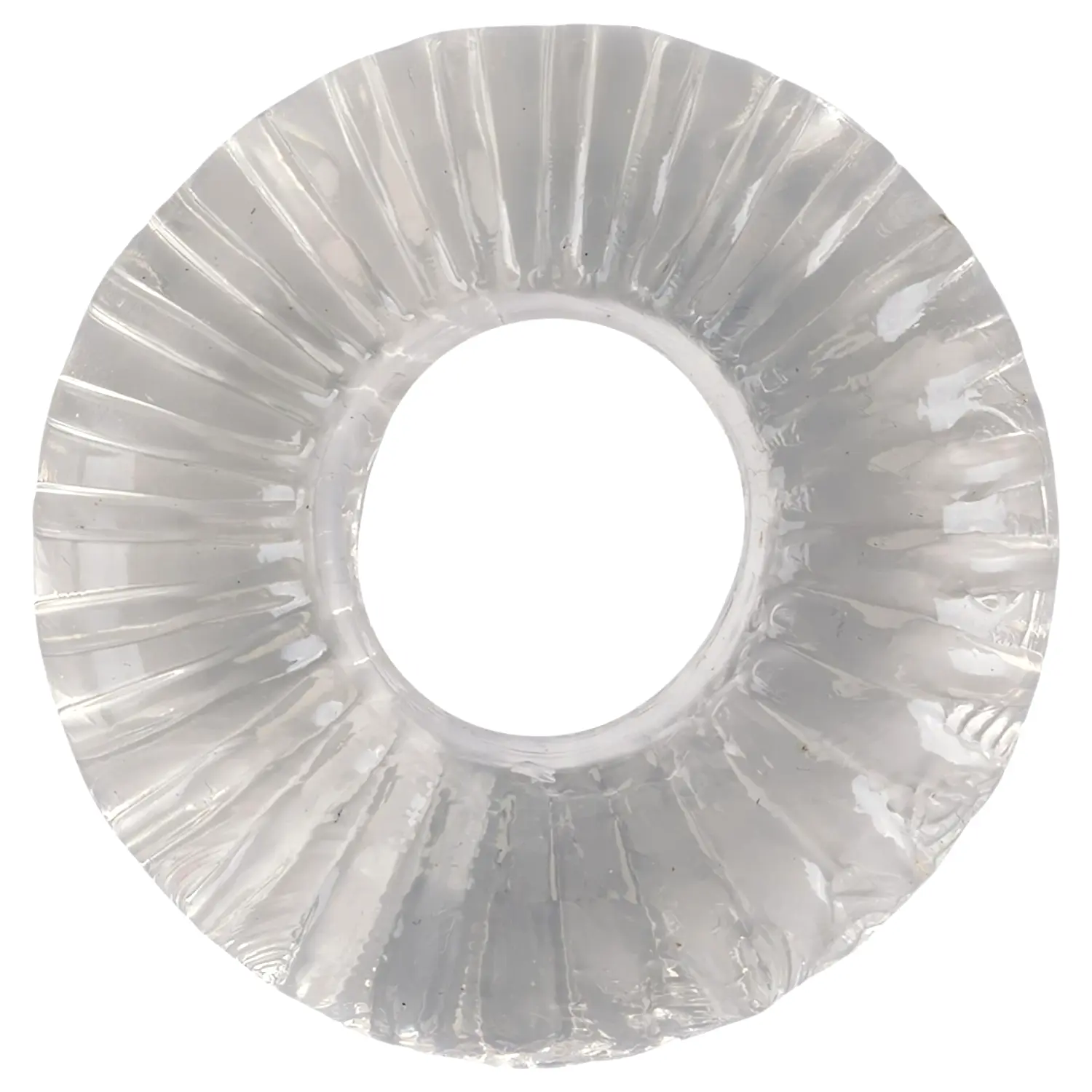 Cocktura - rebrovaný TPE krúžok na penis (priehľadný) - 19 mm Cocktura - rebrovaný TPE krúžok na penis (priehľadný) - 19 mm