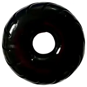 Forge - čierny penisový krúžok z TPE so vzorom kolesa (19 mm)