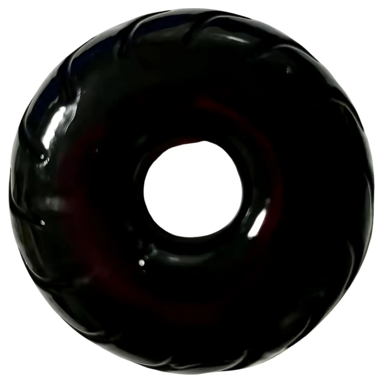 Forge - čierny penisový krúžok z TPE so vzorom kolesa (19 mm) Forge - čierny penisový krúžok z TPE so vzorom kolesa (19 mm)