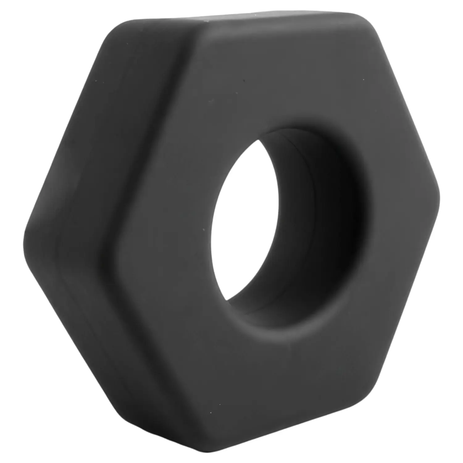 Forge - silikónový erekčný krúžok v tvare matice (čierny) - 22 mm Forge - silikónový erekčný krúžok v tvare matice (čierny) - 22 mm