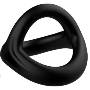 Taur - Y‑tvarový krúžok na penis a miešok (čierny) - M