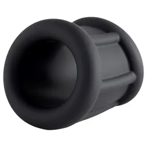 Cocktura - vrúbkovaný silikónový erekčný krúžok (čierny) - 30 mm