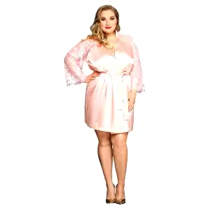 067 - ružová babydoll súprava (XL-2XL)