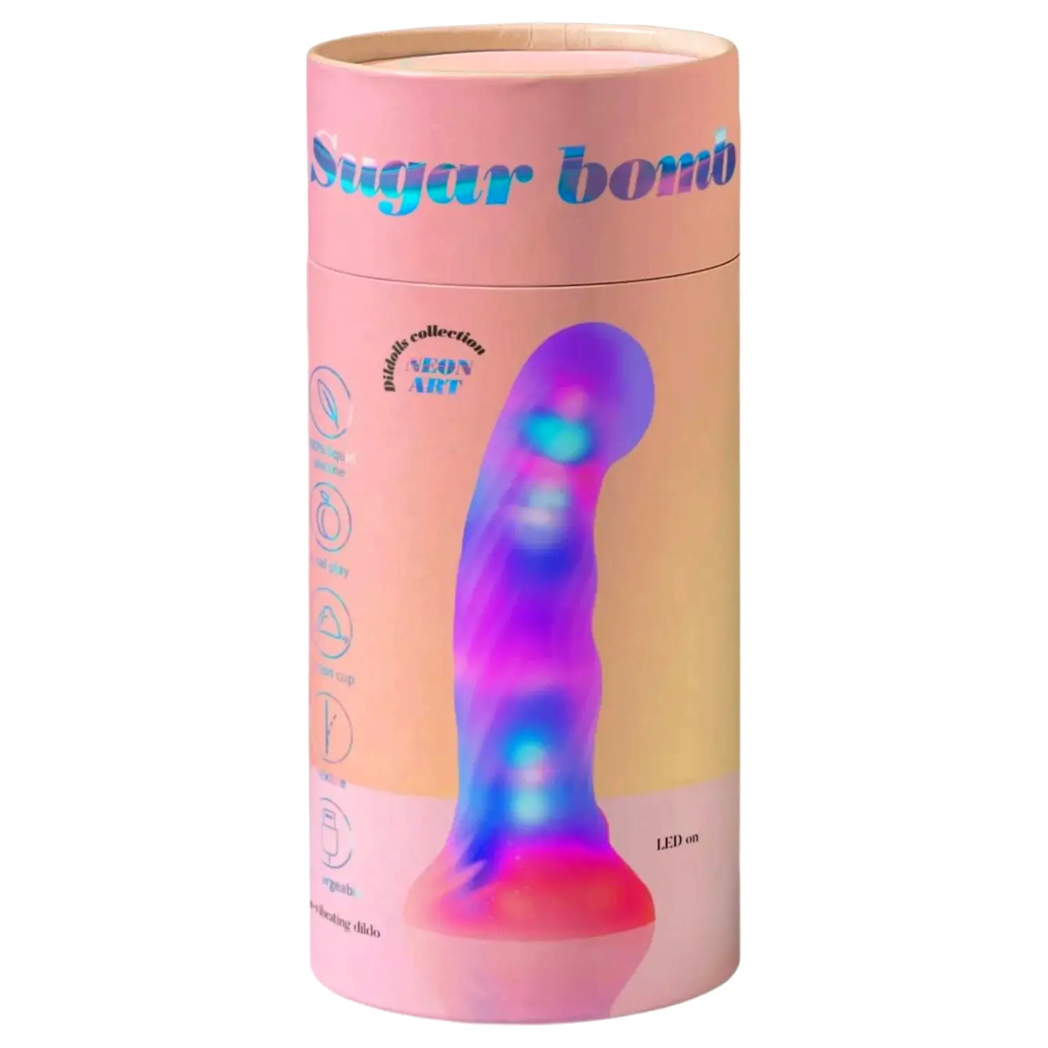 Love to Love Sugar Bomb svietiace silikónové dildo s LED (ružovo-žlté) 16 Love to Love Sugar Bomb svietiace silikónové dildo s LED (ružovo-žlté) 16
